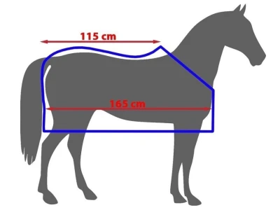Prekrivač za konje vodootporan zimski teget 165/115cm Lucky