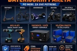 Izrada i reparacija baterija za Trotinete Skutere Bicikle Aku alate itd.