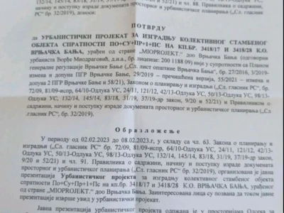 Lokacija za izgradnju zgrade ZA KVADRATE - Vrnjačka Banja