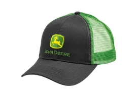John Deere crni kačket sa mrežicom