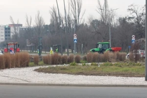 Blokada kružnog toka u Novom Sadu