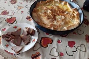 "Banička s pečene kore na plotnu"