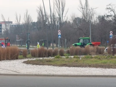 Blokada kružnog toka u Novom Sadu