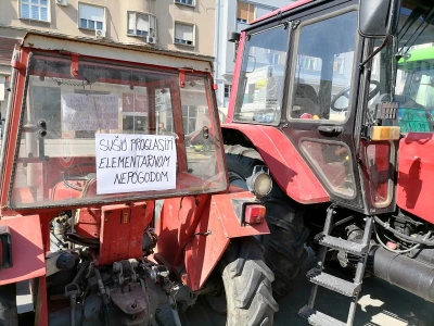 Protesti poljoprivrednika u Novom Sadu