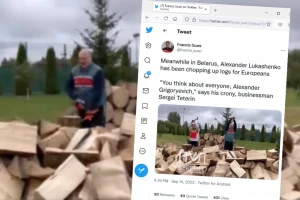Lukašenko cepa drva - "pomaže" evropskoj braći