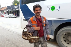 Pletenje korpe na stari način, seča vrbovog pruća na ekološki