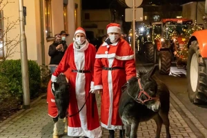 Božićna kolona ukrašenih traktora razveselila građane Nemačke