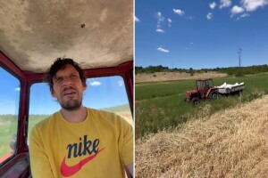 Boban Marjanović oduševio: Košarkaš seo u traktor, pa zapevao narodnjake